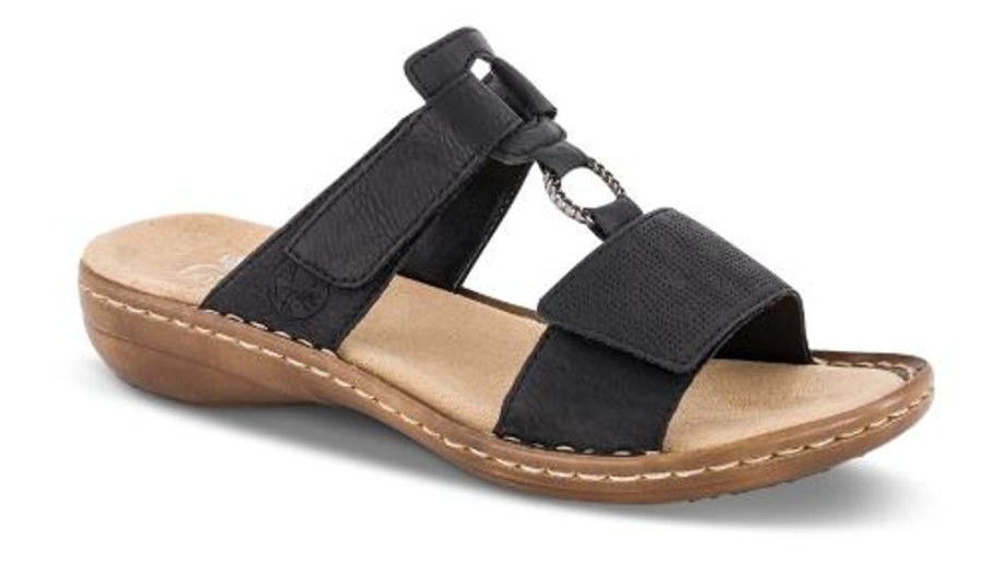 Kvinder Rieker | Rieker Damesandal Sort 60885-00