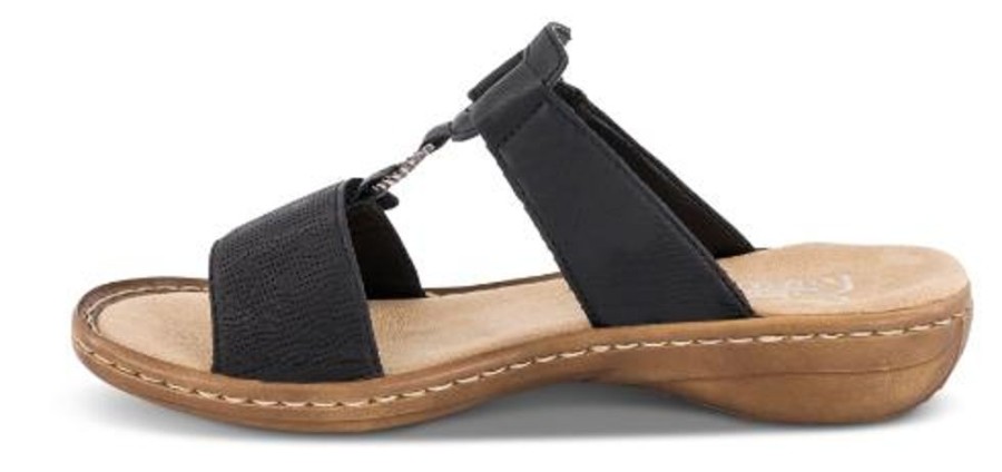 Kvinder Rieker | Rieker Damesandal Sort 60885-00