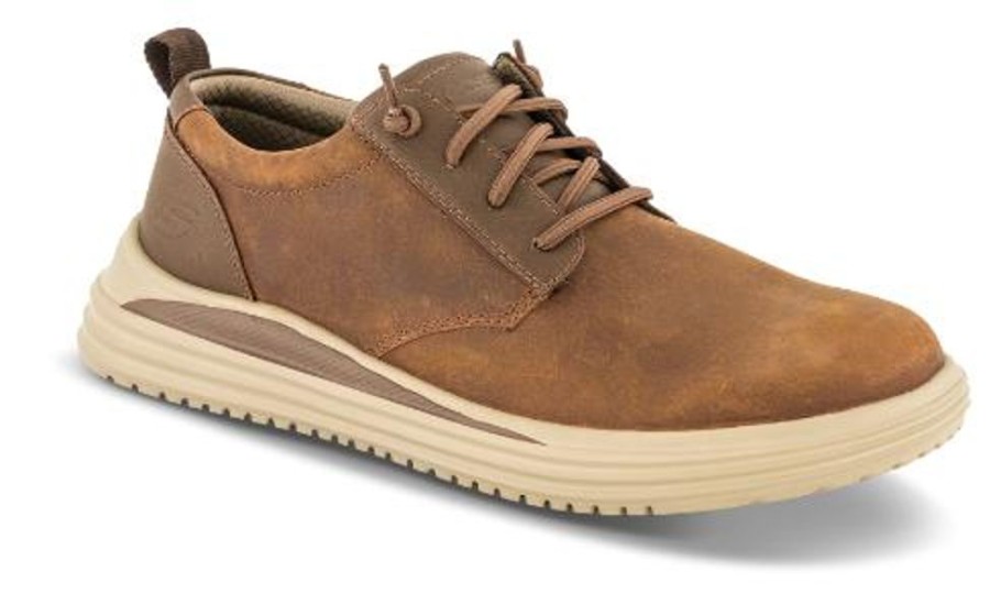 Maend Skechers | Skechers Kraftig Herresko Brun 204667