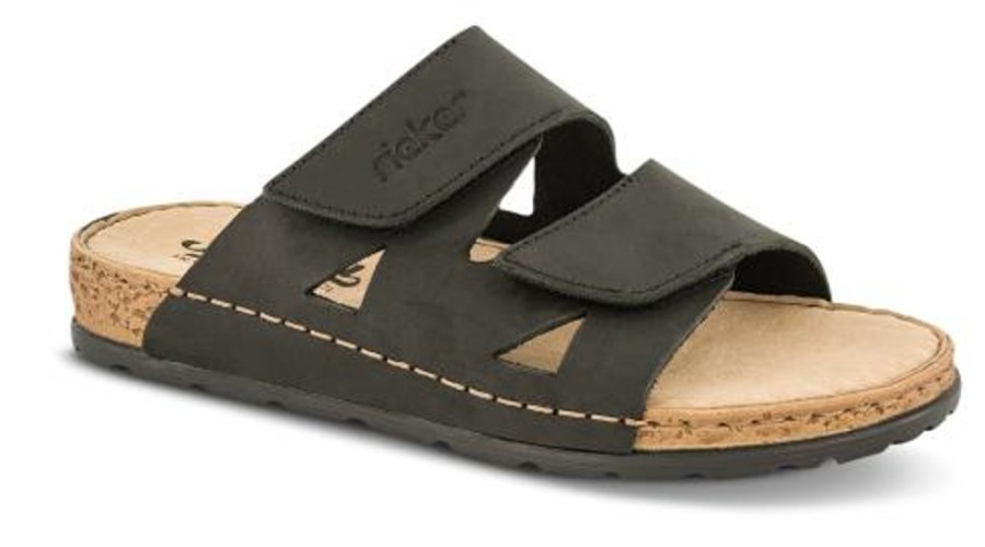 Maend Rieker | Rieker Herresandal Sort 25650-00