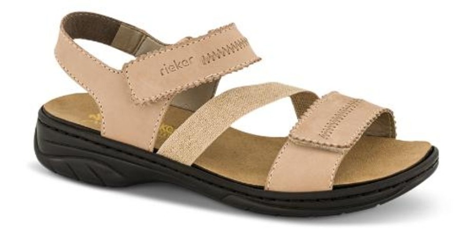 Kvinder Rieker | Rieker Damesandal Beige 64587-60