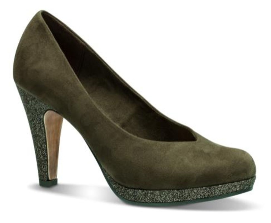 Kvinder Marco Tozzi | Marco Tozzi Damepump Khaki 2-2-22441-33