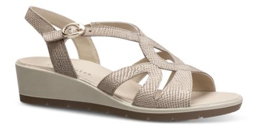 Kvinder Nordic Softness | Nordic Softness Damesandal Beige Metal