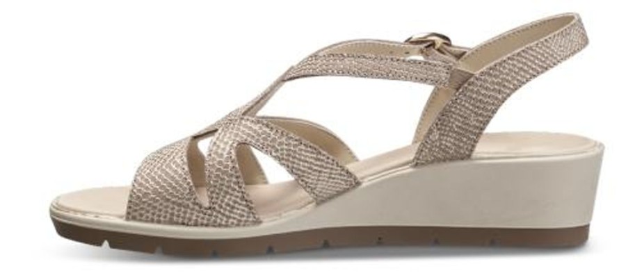 Kvinder Nordic Softness | Nordic Softness Damesandal Beige Metal