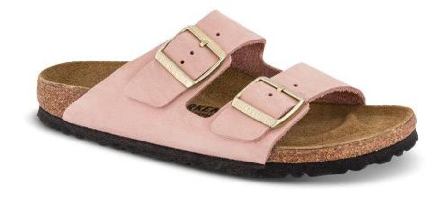 Kvinder Birkenstock | Birkenstock Arizona Nubuck Soft Pink 1026684