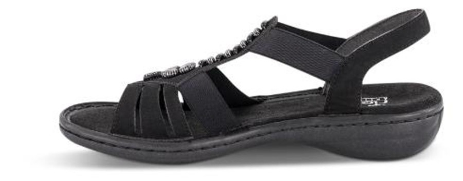 Kvinder Rieker | Rieker Damesandal Sort 60806-00