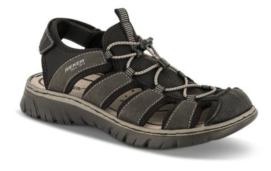 Maend Rieker | Rieker Herresandal Sort 26770-00