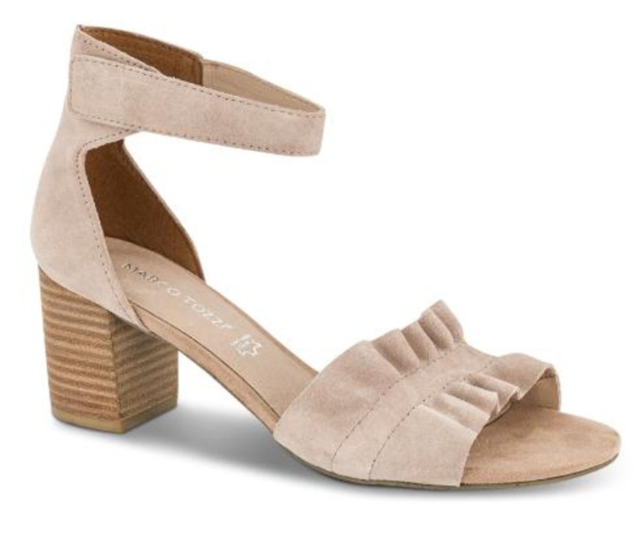 Kvinder Marco Tozzi | Marco Tozzi Damesandal Med Hael Beige 2-2-28398-20