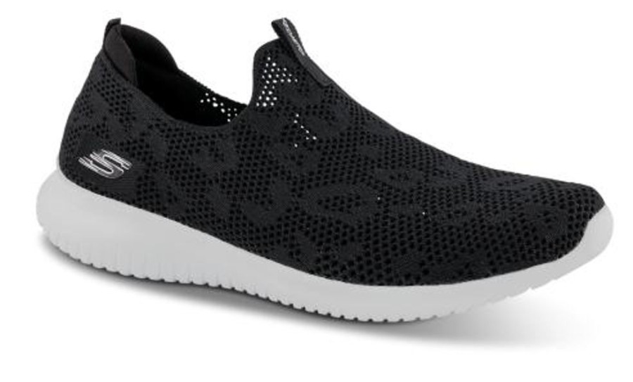 Kvinder Skechers | Skechers Striksko Sort 149009