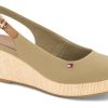 Kvinder Tommy Hilfiger | Tommy Hilfiger Damesandal Med Hael Gron Fw0Fw04788Gxr