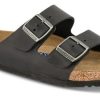 Maend Birkenstock | Birkenstock Arizona Med Blod Fodseng Sort 752481