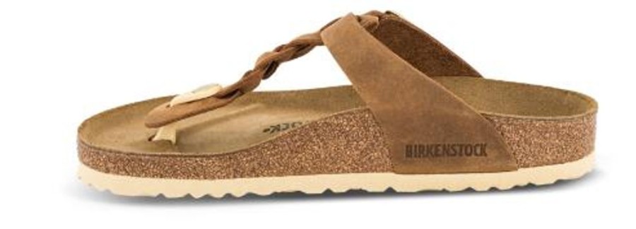 Kvinder Birkenstock | Birkenstock Gizeh Flet Brun 1021355