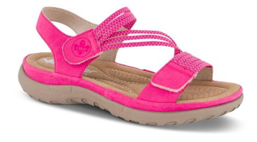 Kvinder Rieker | Rieker Damesandal Pink 64870-31