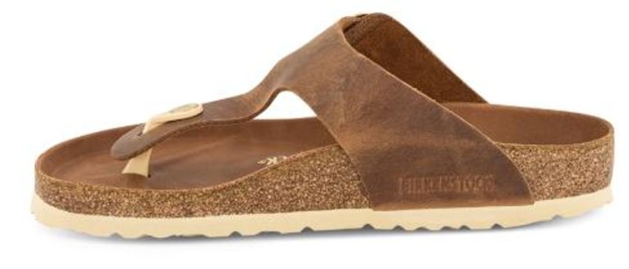 Kvinder Birkenstock | Birkenstock Gizeh Big Buckle Brun 1018745