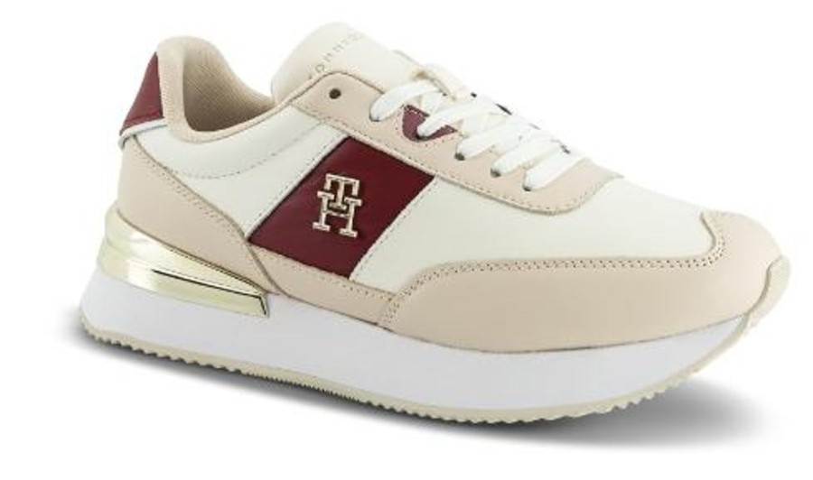 Kvinder Tommy Hilfiger | Tommy Hilfiger Damesko Med Snore Beige Fw0Fw07306Ybh