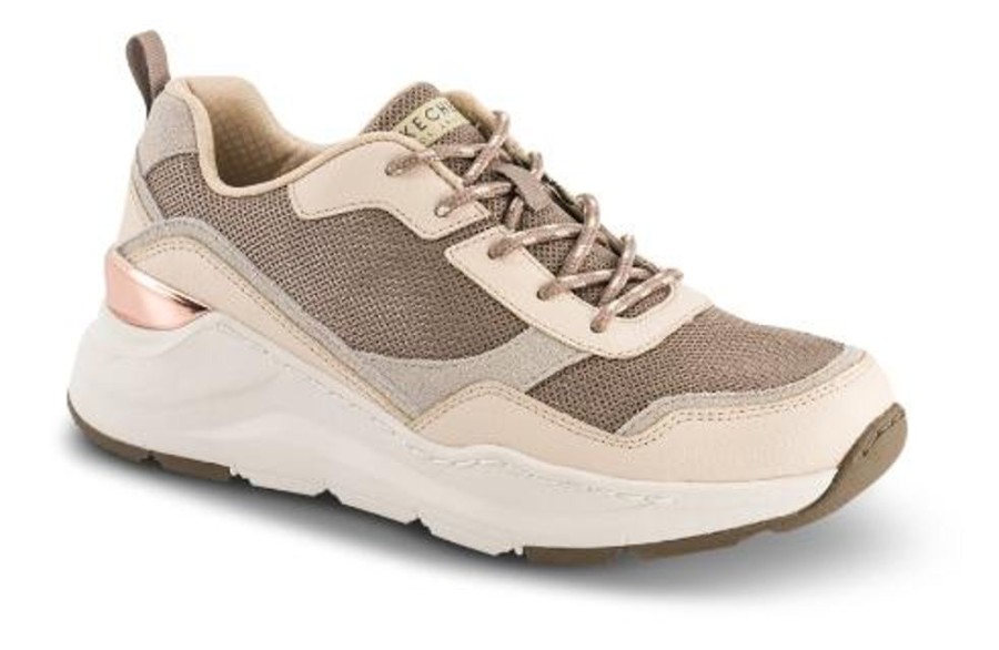 Kvinder Skechers | Skechers Sneaker Beige 155011