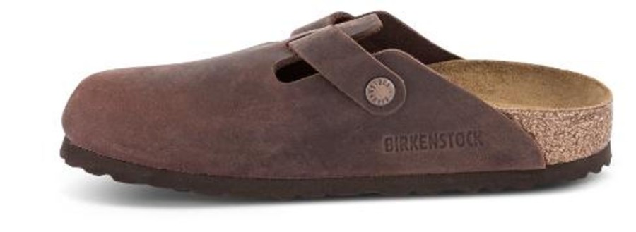 Maend Birkenstock | Birkenstock Boston Med Narrow Soft Fodseng Oil-Laeder Habana