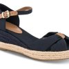 Kvinder Tommy Hilfiger | Tommy Hilfiger Damesandal Med Hael Bla Fw0Fw04785Dw5