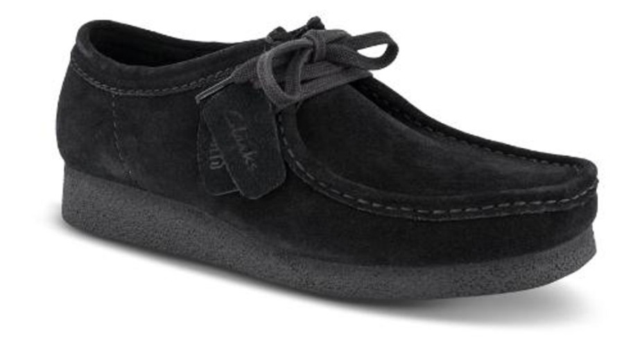 Maend Clarks | Clarks Kraftig Herresko Sort Wallabeeevo G