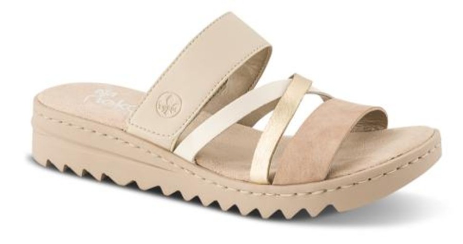 Kvinder Rieker | Rieker Damesandal Beige V4652-90