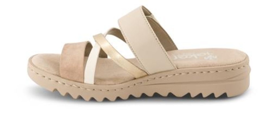 Kvinder Rieker | Rieker Damesandal Beige V4652-90