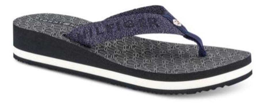 Kvinder Tommy Hilfiger | Tommy Hilfiger Damesandal Bla Fw0Fw06430Dw5