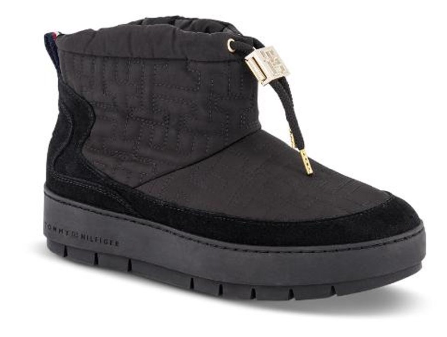 Kvinder Tommy Hilfiger | Tommy Hilfiger Snowboot Sort Fw0Fw07637Bds