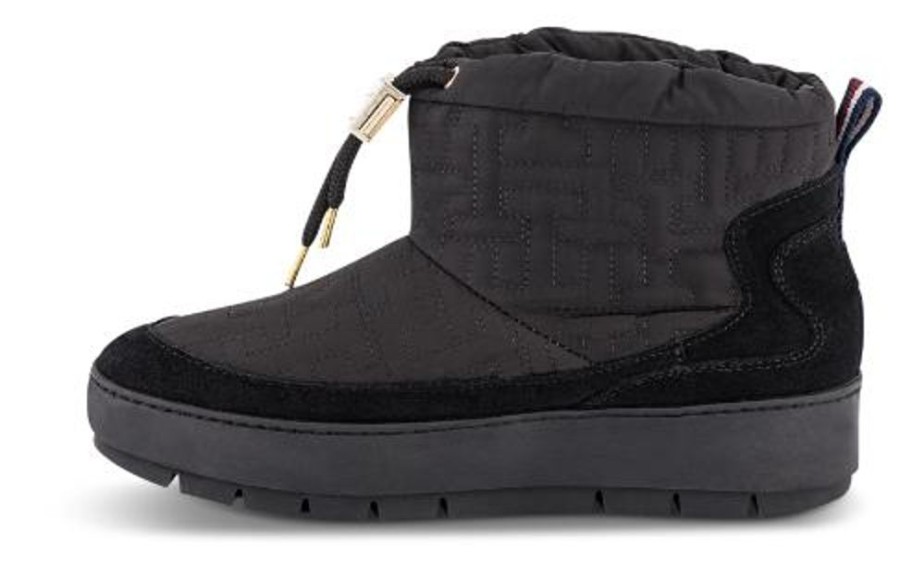 Kvinder Tommy Hilfiger | Tommy Hilfiger Snowboot Sort Fw0Fw07637Bds