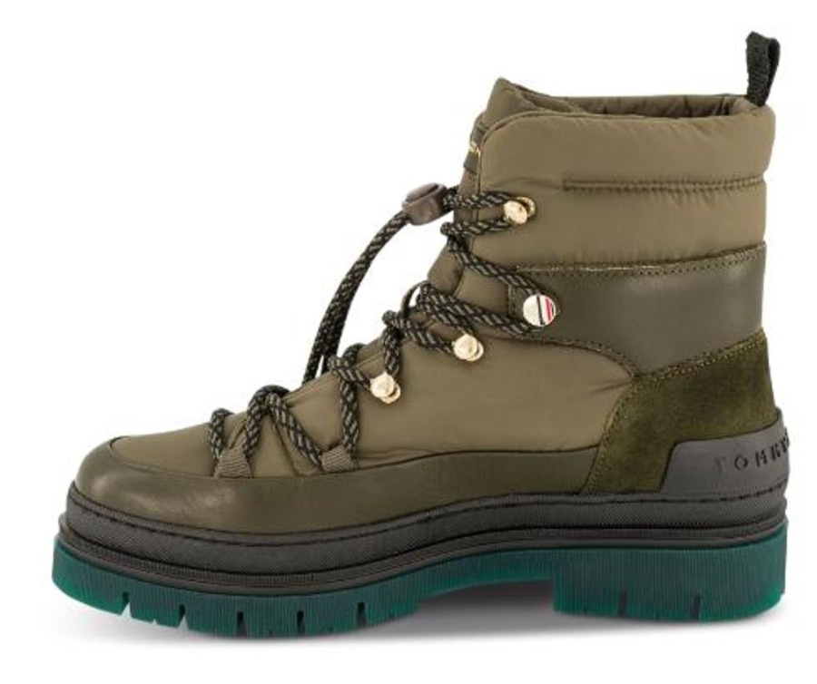 Kvinder Tommy Hilfiger | Tommy Hilfiger Snowboot Gron Fw0Fw06610Rbn