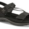 Kvinder Rieker | Rieker Damesandal Sort 64870-02