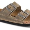 Maend Birkenstock | Birkenstock Arizona Med Blod Fodseng Brun 1019377