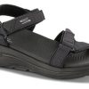 Kvinder Skechers | Skechers Damesandal Sort 140251