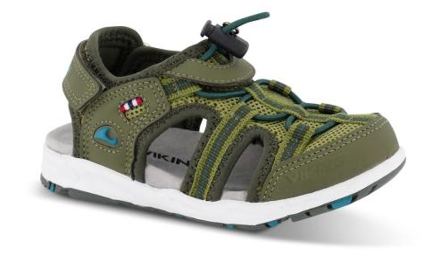 Born Viking | Viking Bornesandal Olivengron 3-44830 Thrill