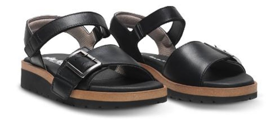 Kvinder New Feet | New Feet Damesandal Sort 211-13-110