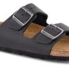 Maend Birkenstock | Birkenstock Arizona Med Blod Fodseng Sort 752481