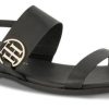 Kvinder Tommy Hilfiger | Tommy Hilfiger Damesandal Sort Fw0Fw06230Bds