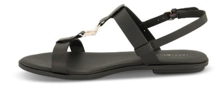 Kvinder Tommy Hilfiger | Tommy Hilfiger Damesandal Sort Fw0Fw07068Bds