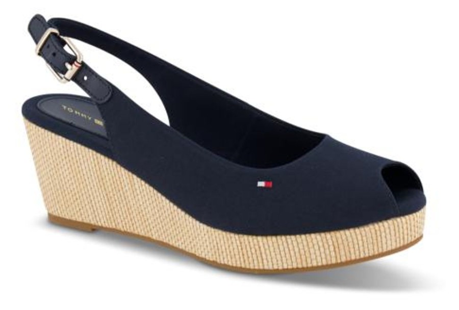 Kvinder Tommy Hilfiger | Tommy Hilfiger Damesandal Navy Fw0Fw04788