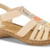 Kvinder Rieker | Rieker Damesandal Beige 60808-60