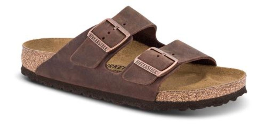 Maend Birkenstock | Birkenstock Arizona Oil-Laeder Habana Brun 0052533