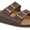 Maend Birkenstock | Birkenstock Arizona Med Blod Fodseng Brun 452761