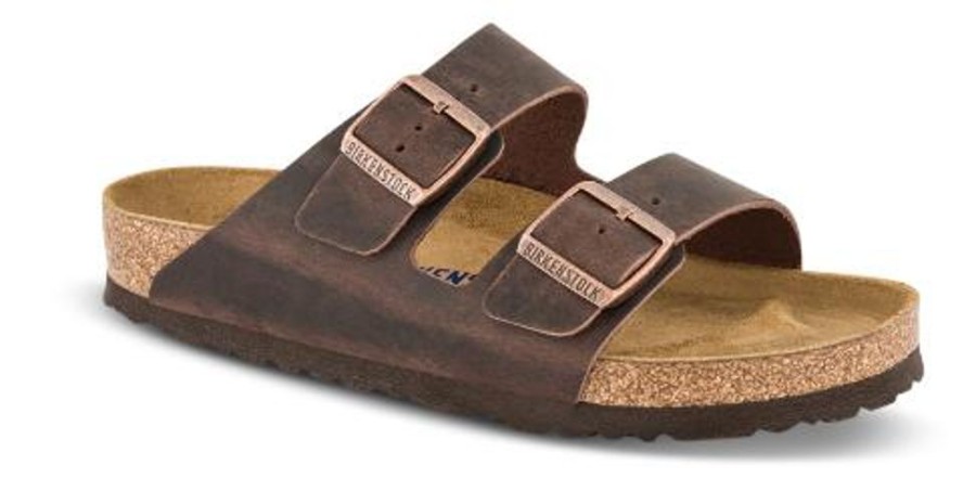 Maend Birkenstock | Birkenstock Arizona Med Blod Fodseng Brun 452761