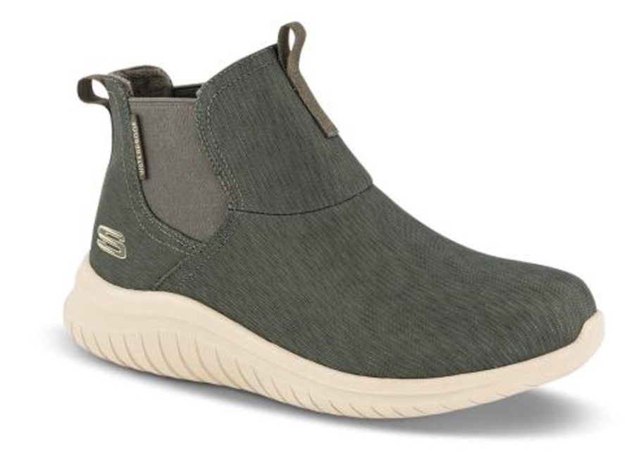 Kvinder Skechers | Skechers Kort Damestovle Oliven 167801