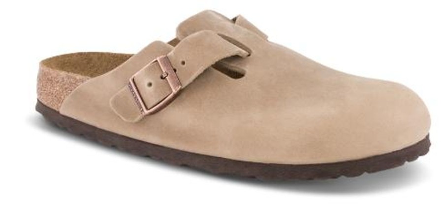 Maend Birkenstock | Birkenstock Boston Med Narrow Soft Fodseng Oil-Laeder Tabacco