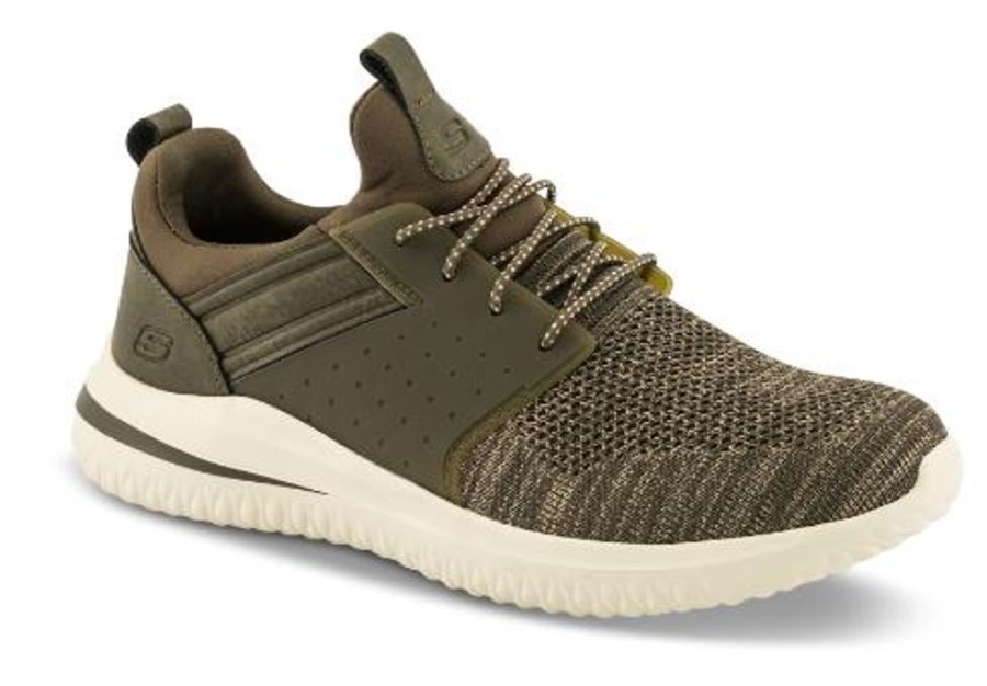 Kvinder Skechers | Skechers Kraftig Herresko Oliven 210238