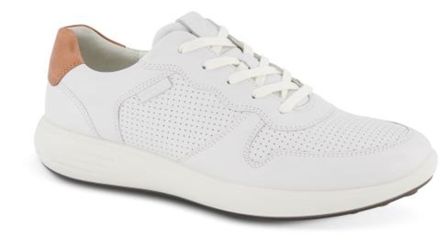 Maend ECCO | Ecco Herresneaker Hvid 460634 Soft 7 Ru