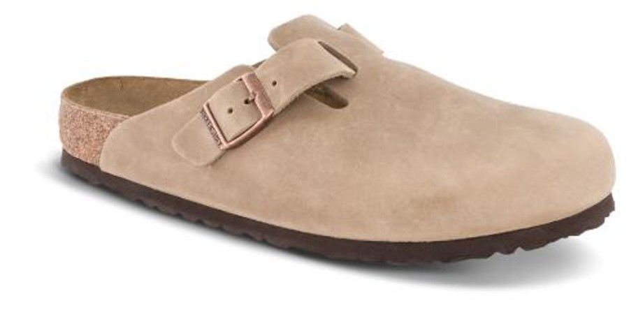 Maend Birkenstock | Birkenstock Boston Med Regular Original Fodseng Oil-Laeder Tabacco