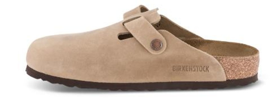 Maend Birkenstock | Birkenstock Boston Med Regular Original Fodseng Oil-Laeder Tabacco