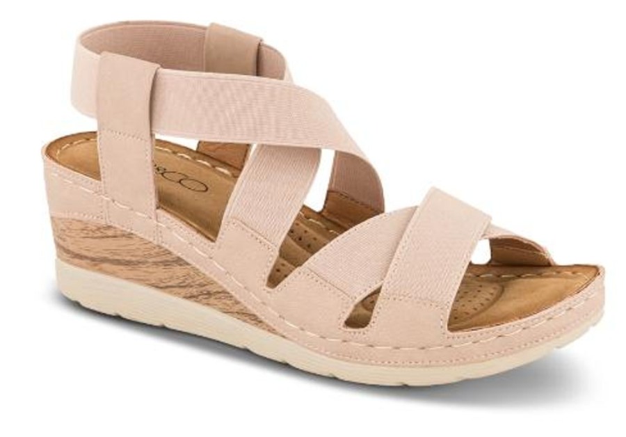 Kvinder B&CO | B&Co Damesandal Med Hael Beige 4213102180