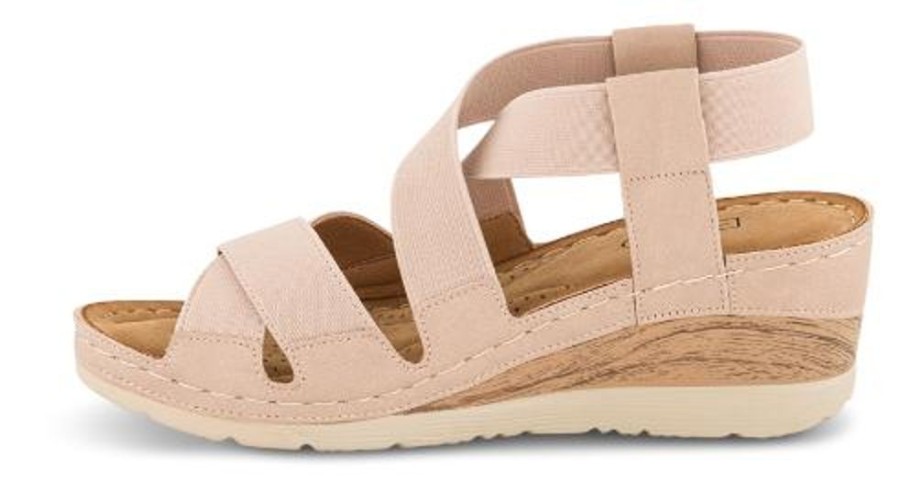 Kvinder B&CO | B&Co Damesandal Med Hael Beige 4213102180